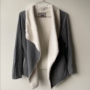 Super cozy sherpa lined jacket!